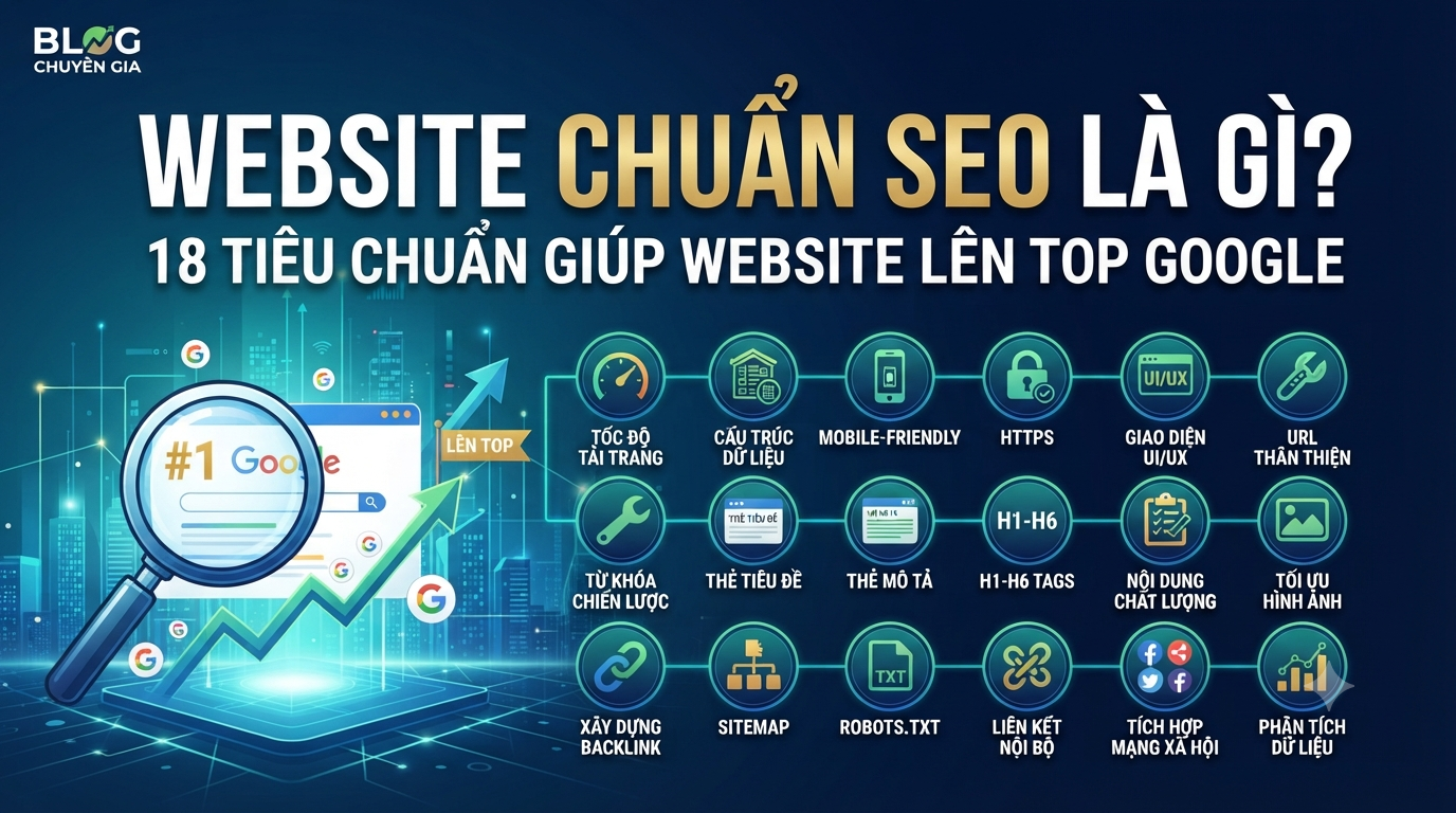 Website Chuẩn SEO Là Gì? 18 Tiêu Chuẩn Quan Trọng Giúp Website Lên Top Google