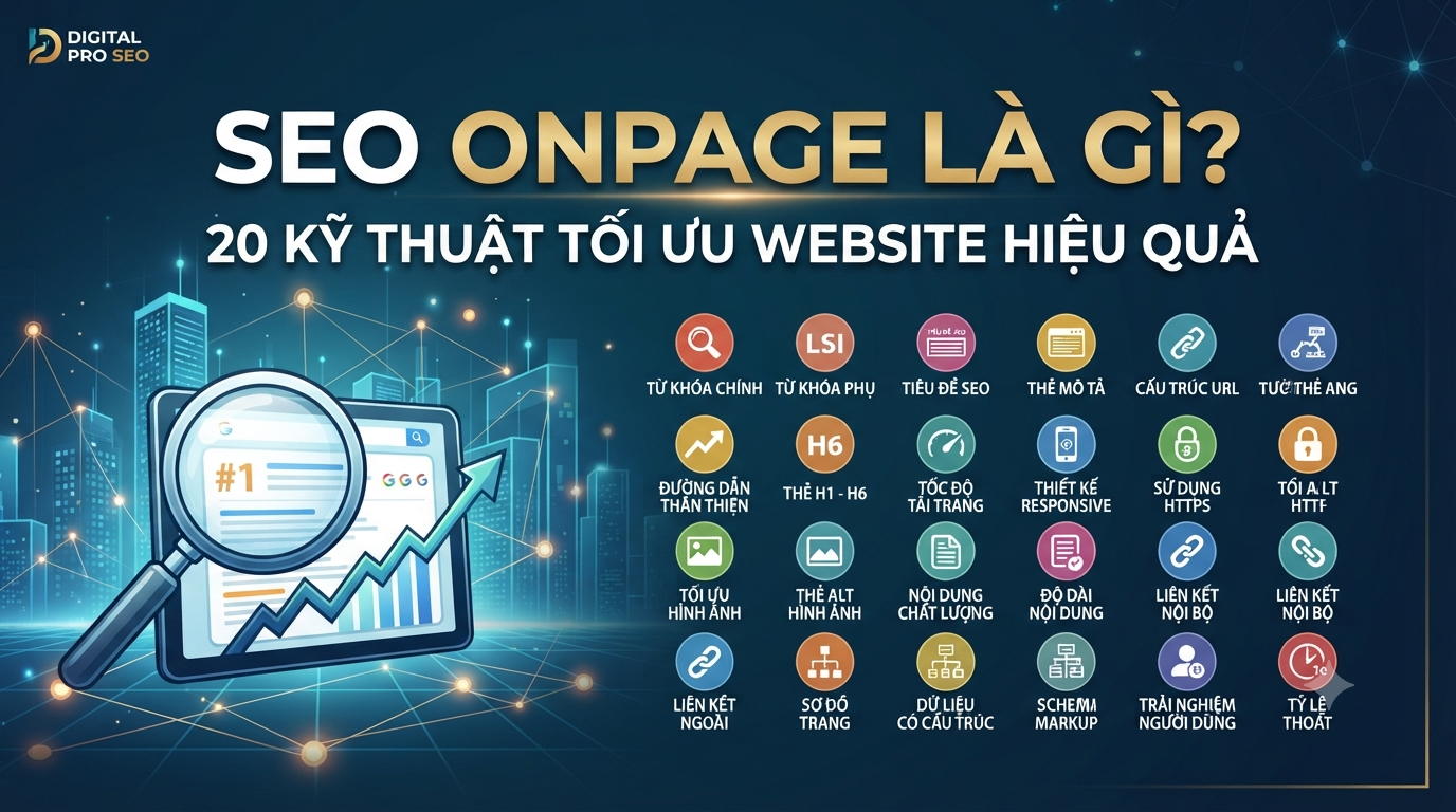 SEO Onpage Là Gì? 20 Kỹ Thuật Tối Ưu Website Giúp Tăng Thứ Hạng Google