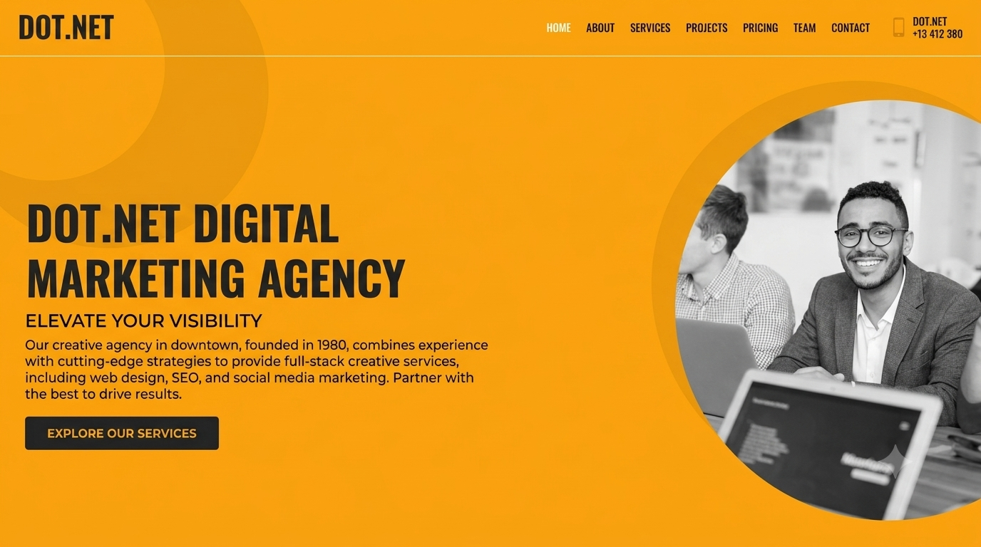 Mẫu Website Digital Marketing Agency chuyên nghiệp - DOT.NET