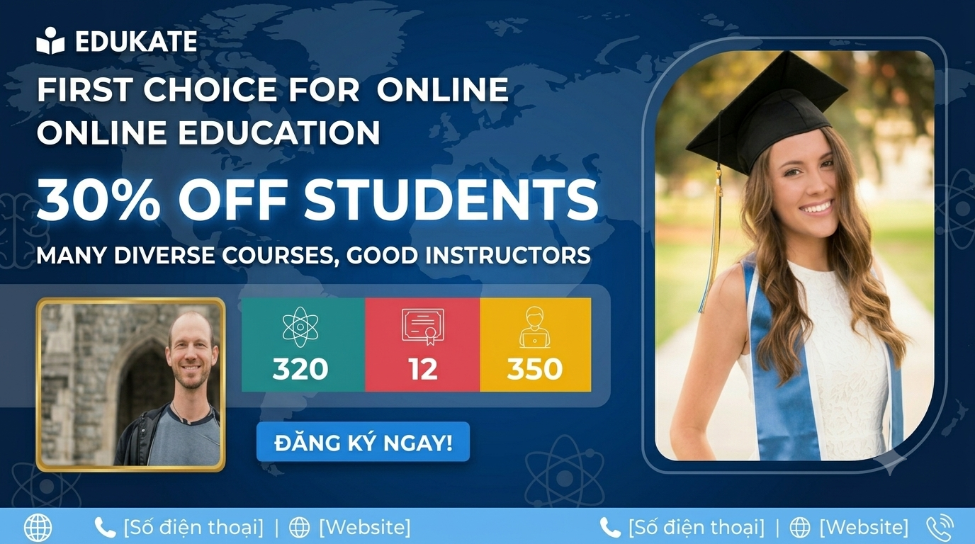 Mẫu Website Giáo Dục & Khóa Học Trực Tuyến - EDUKATE